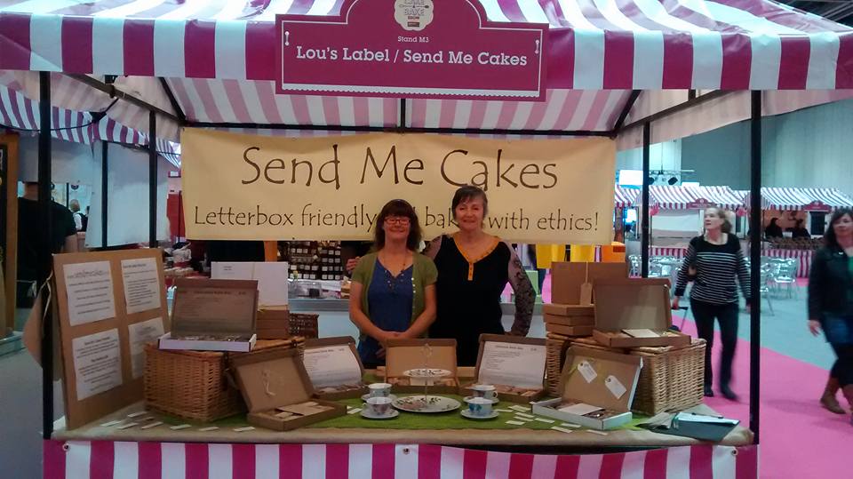 The Send Me Cakes stall at the Cake & Bake show. Testimonials and positive feedback aplenty soon followed!